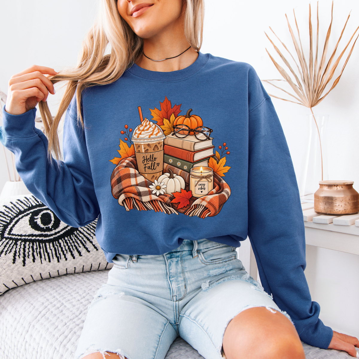 🍂📚 Hello Fall Bookish Soft Sweatshirt ☕✨