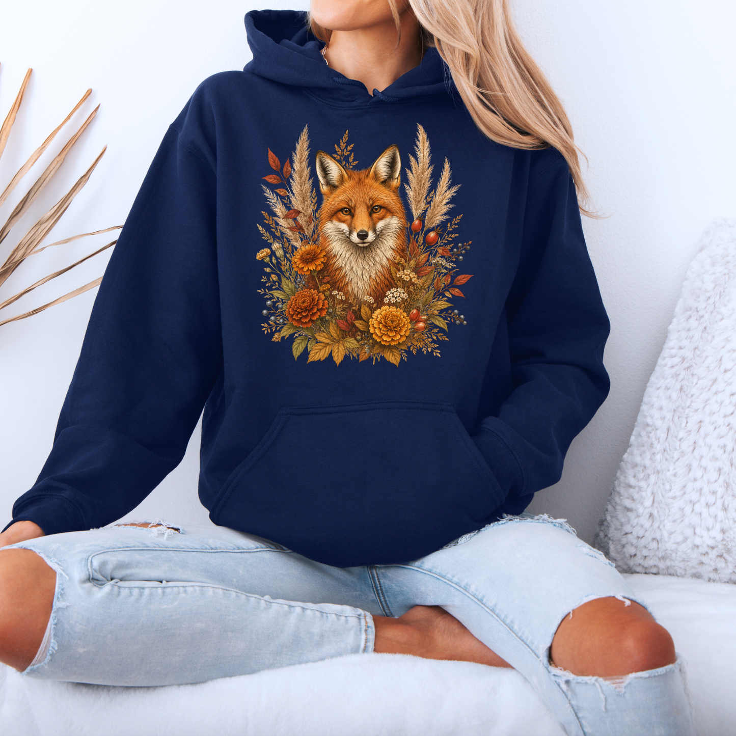 Autumn Fox and Wildflowers Hoodie 🦊🍂