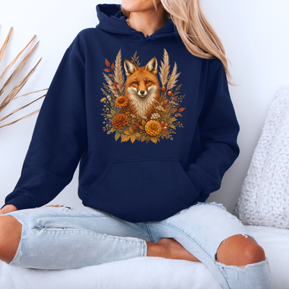 Autumn Fox and Wildflowers Hoodie 🦊🍂