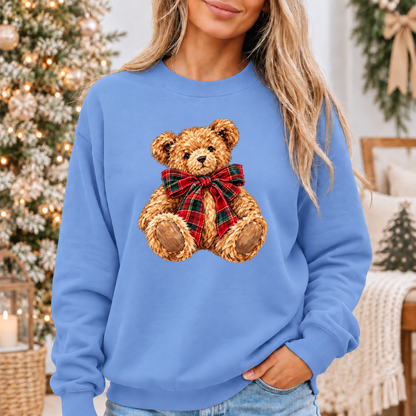 The Cutest Little Christmas Teddy 🧸🎄🎀 Cosy Christmas Sweatshirt