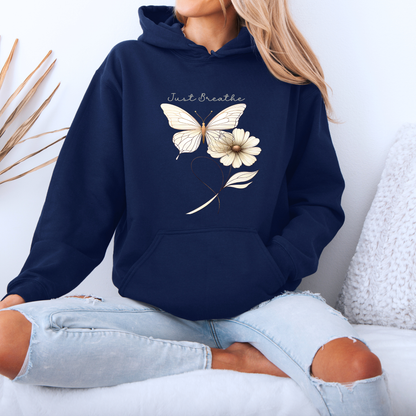 Just Breathe Butterfly & Bloom✨Luxuriously Thick Hoodie✨🦋🌼