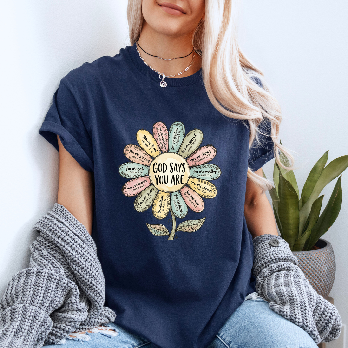 God Says You Are🌸 t-shirt 100% Organic Cotton