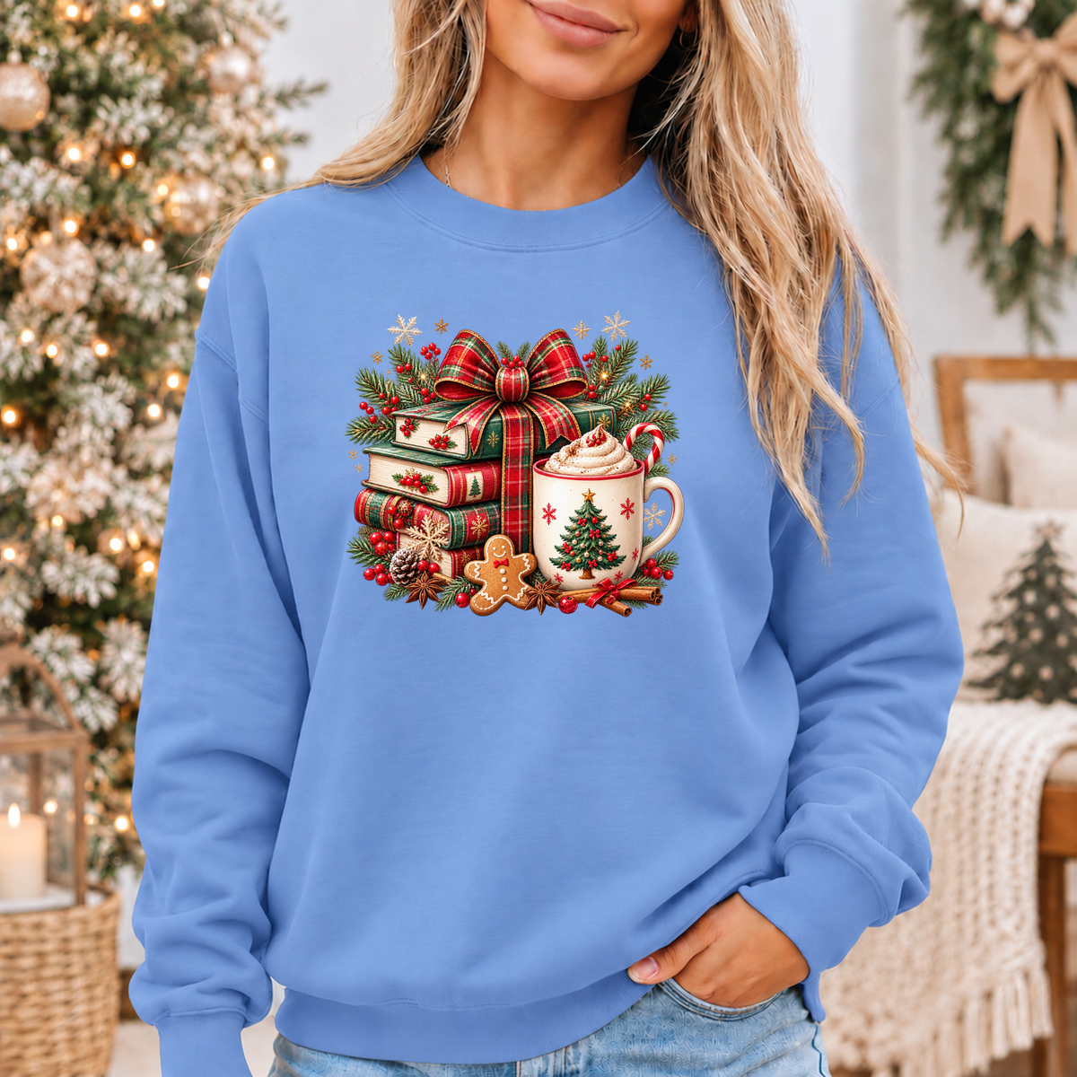Festive Christmas Book Nook ✨🎅 Cosy Christmas Sweatshirt