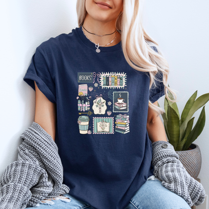 Bookish Cozy Life T-Shirt ☕📖🌿