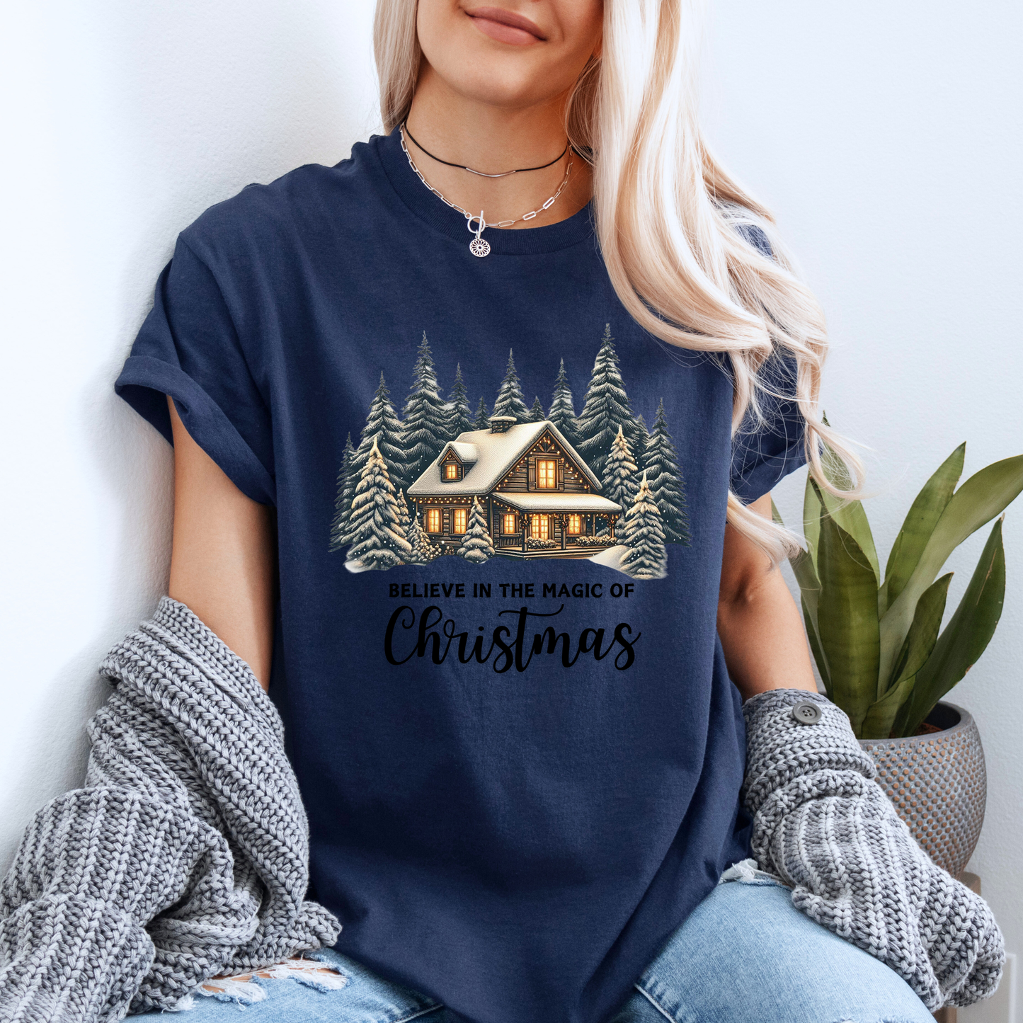 ❄️🏡 Winter Lodge Glow 💫  100% Organic Cotton T-Shirt