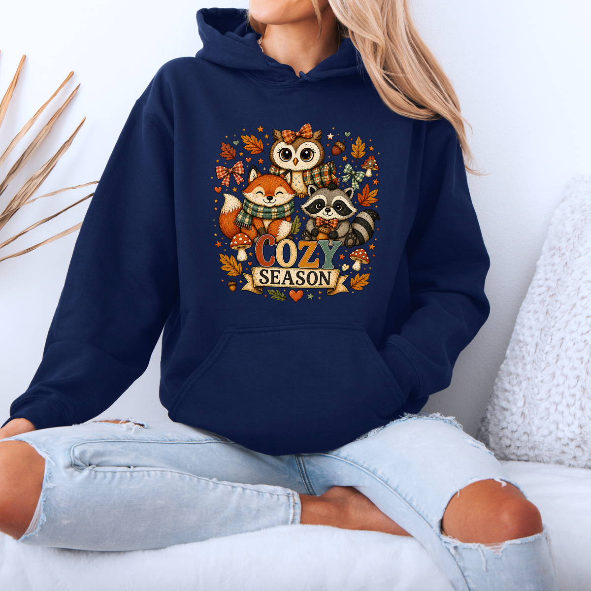 🍂☕ Cozy Season Friends Premium Hoodie 🎃✨