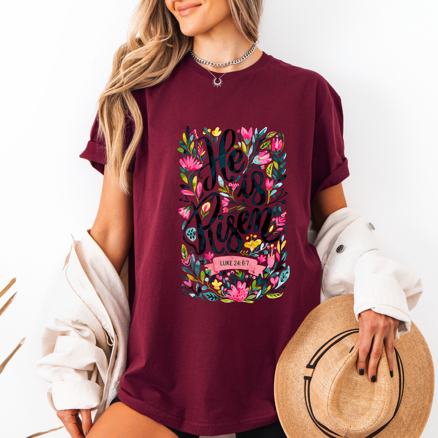 He Is Risen T-shirt 100% Organic Cotton