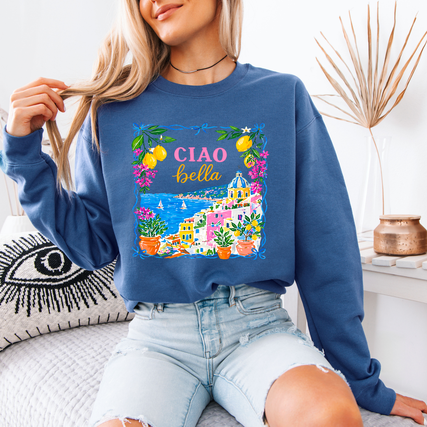 🍋🌸 Ciao Bella Coast Sweatshirt 🌊☀️