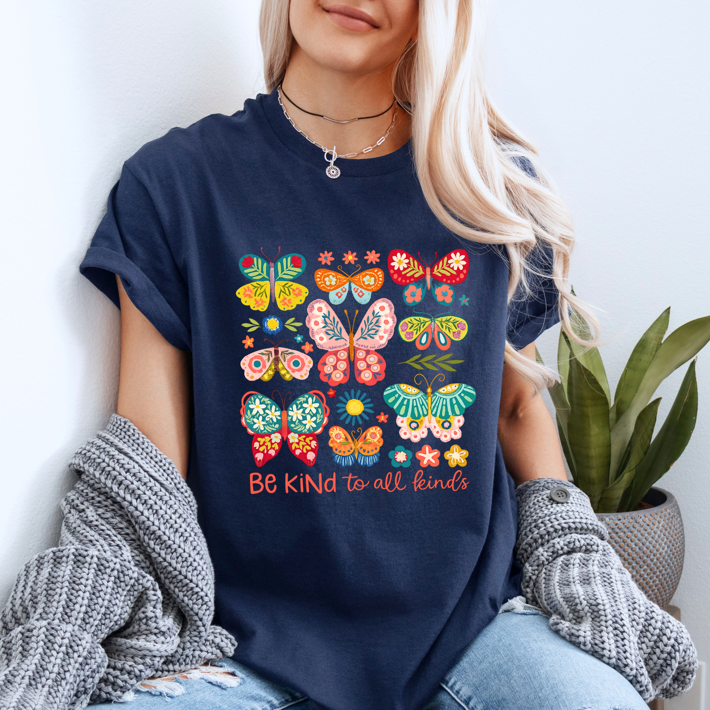 🦋 Colorful Butterflies 🦋✨ 100% Organic Cotton T-Shirt