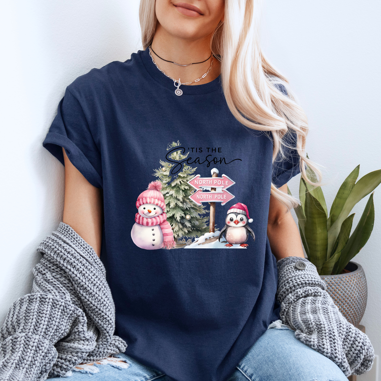 💕🌟 Pink North Pole 🎅🏼  100% Organic Cotton T-Shirt