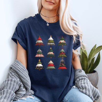🪡🌲 Stitched Christmas Trees 💚 100% Organic Cotton T-Shirt