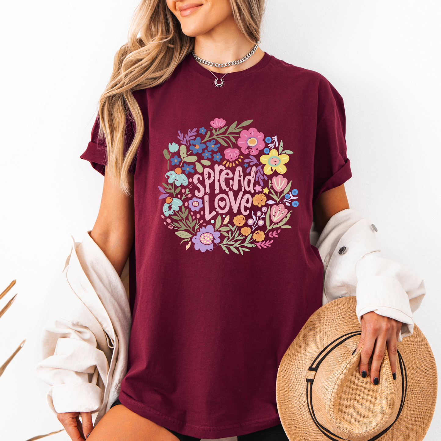 Spread Love  T-shirt 100% Organic Cotton