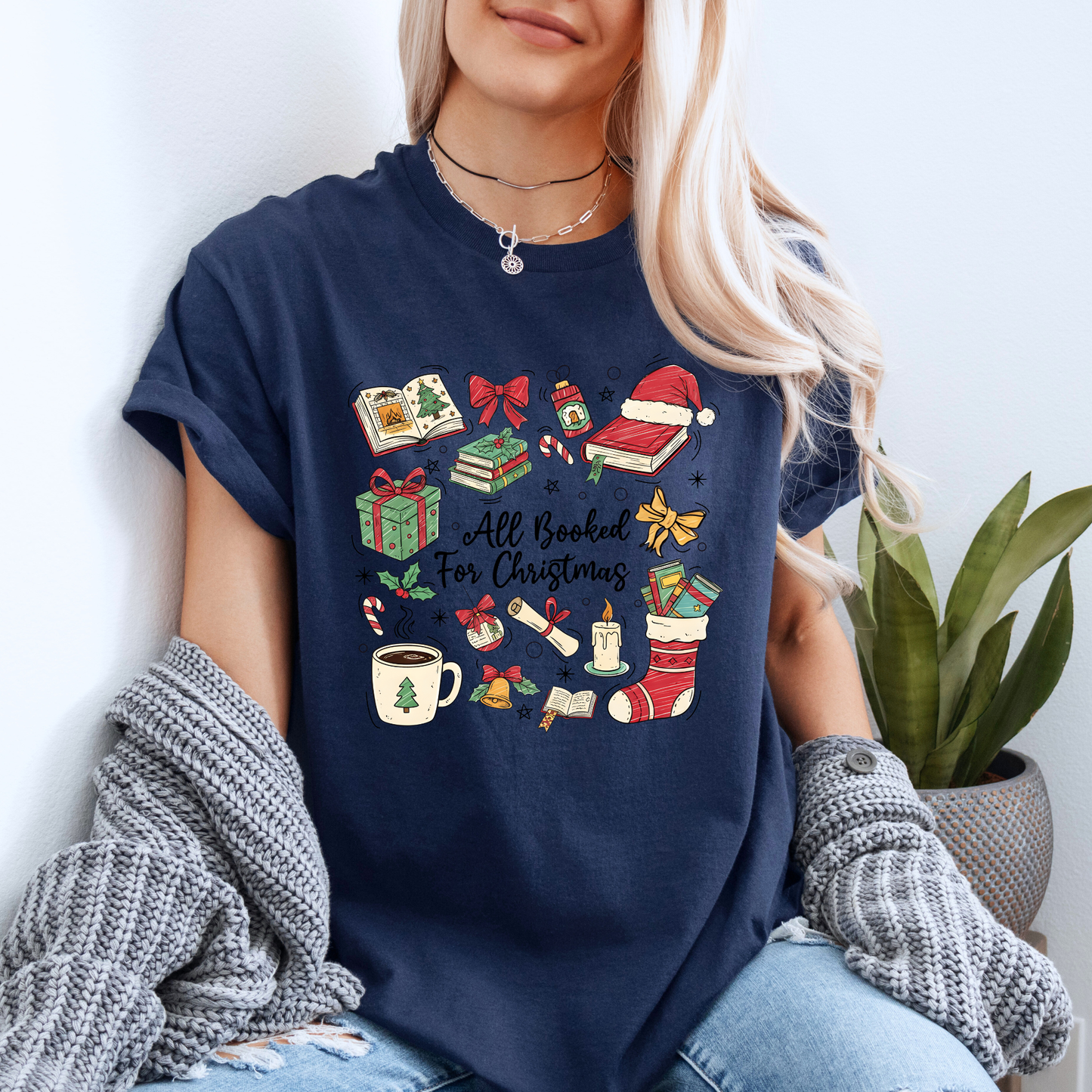 📚✨ Bookish Christmas ✨📚 100% Organic Cotton T-Shirt 📚✨