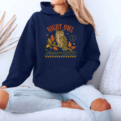 🦉 Night Owl Autumn Evenings Hoodie 🍂✨