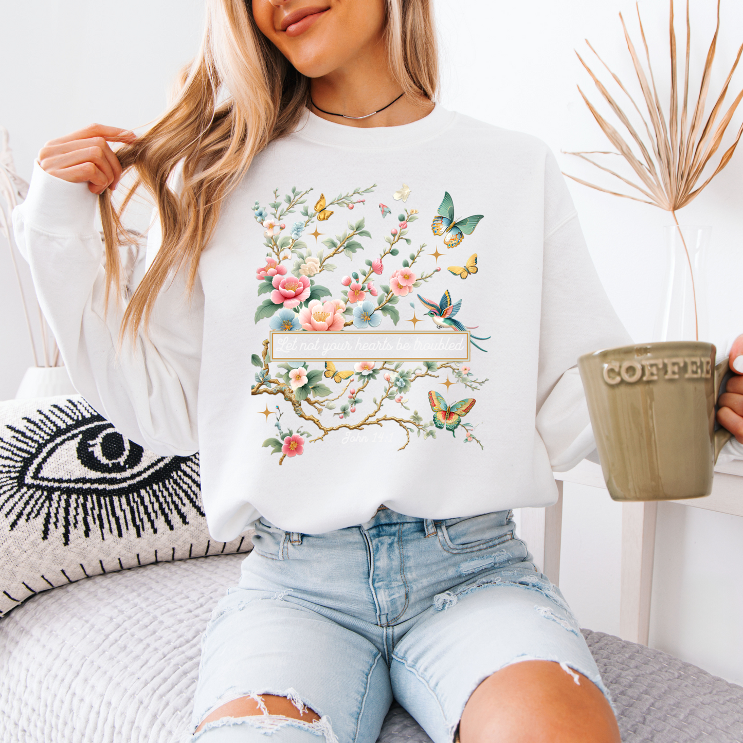 Let Not your Heart be troubled Sweatshirt 📚✨