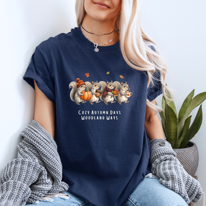 🐿️ Cozy Autumn Days Woodland Ways T-Shirt 🍂🎃