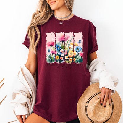 Floral Breeze T-shirt 100% Organic Cotton
