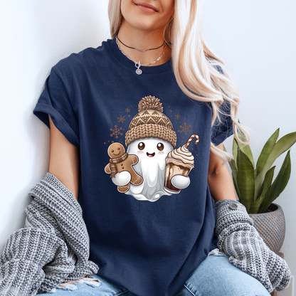 👻 Gingerbread Ghost 🎄 100% Organic Cotton T-Shirt