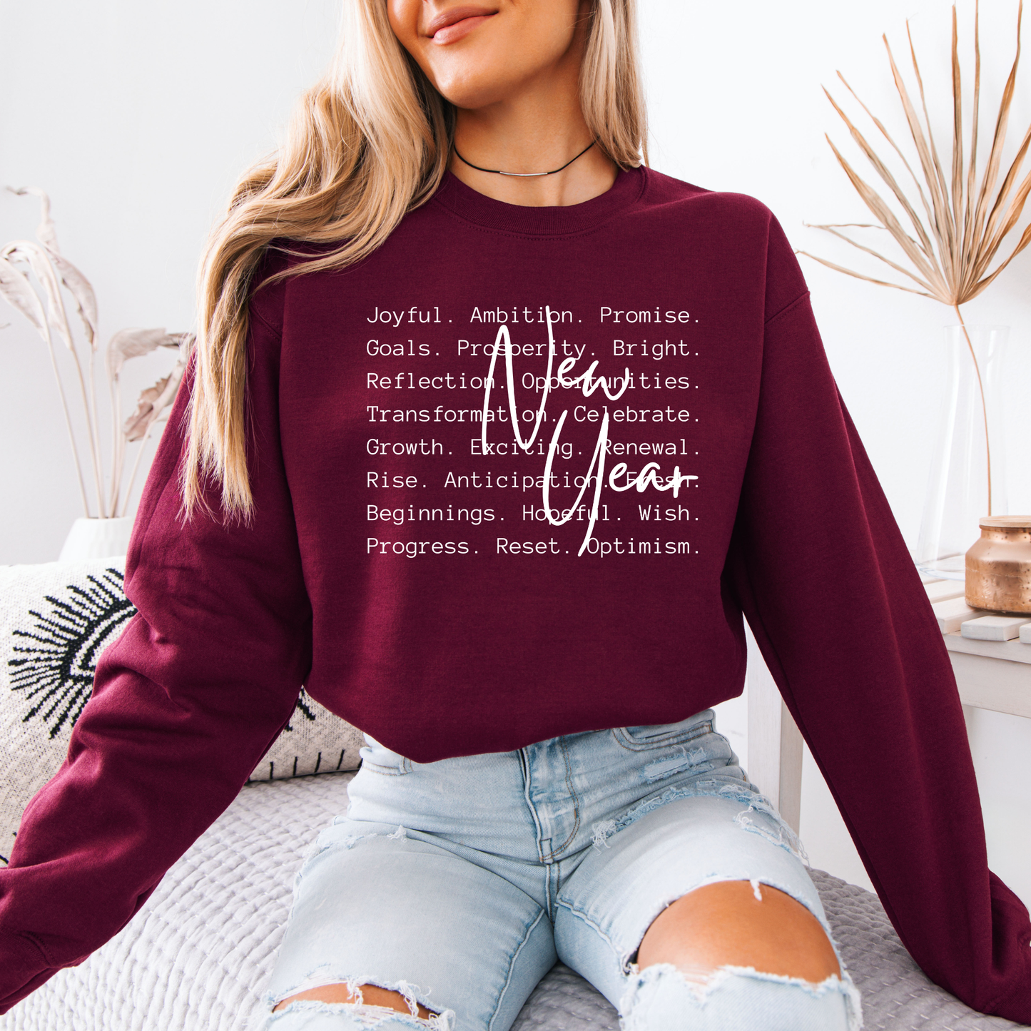 🌸 New Year Affirmations✨ Organic Cotton Sweatshirt