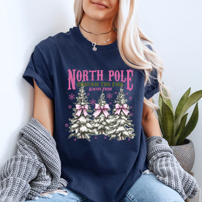 🌲❄️ North Pole Tree Farm ❄️🌲  100% Organic Cotton T-Shirt