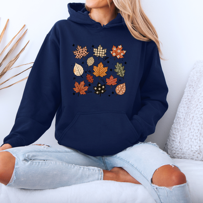 🍂✨ Whimsical Autumn Leaves Hoodie 🍁🤎🌿