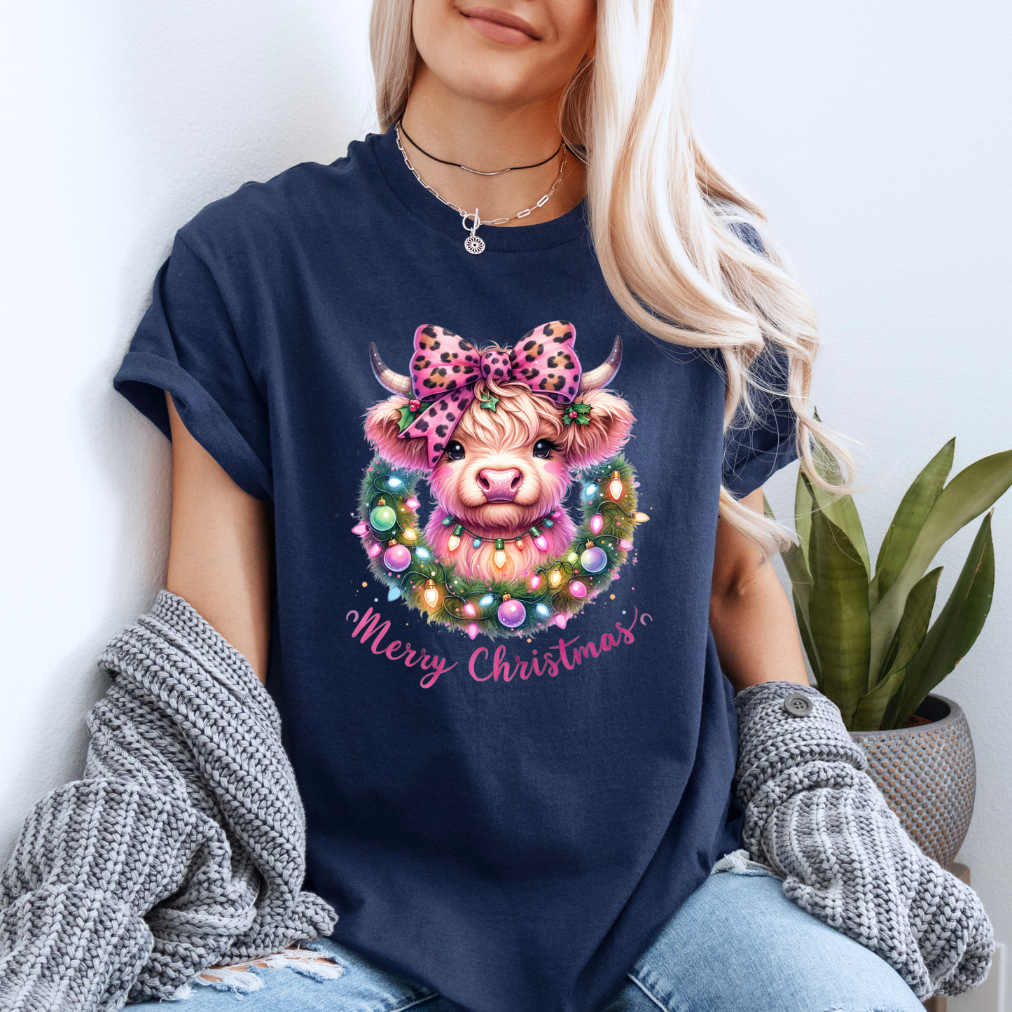 🎀🐮 Coquette Highland Cow 🐮🎀 100% Organic Cotton T-Shirt