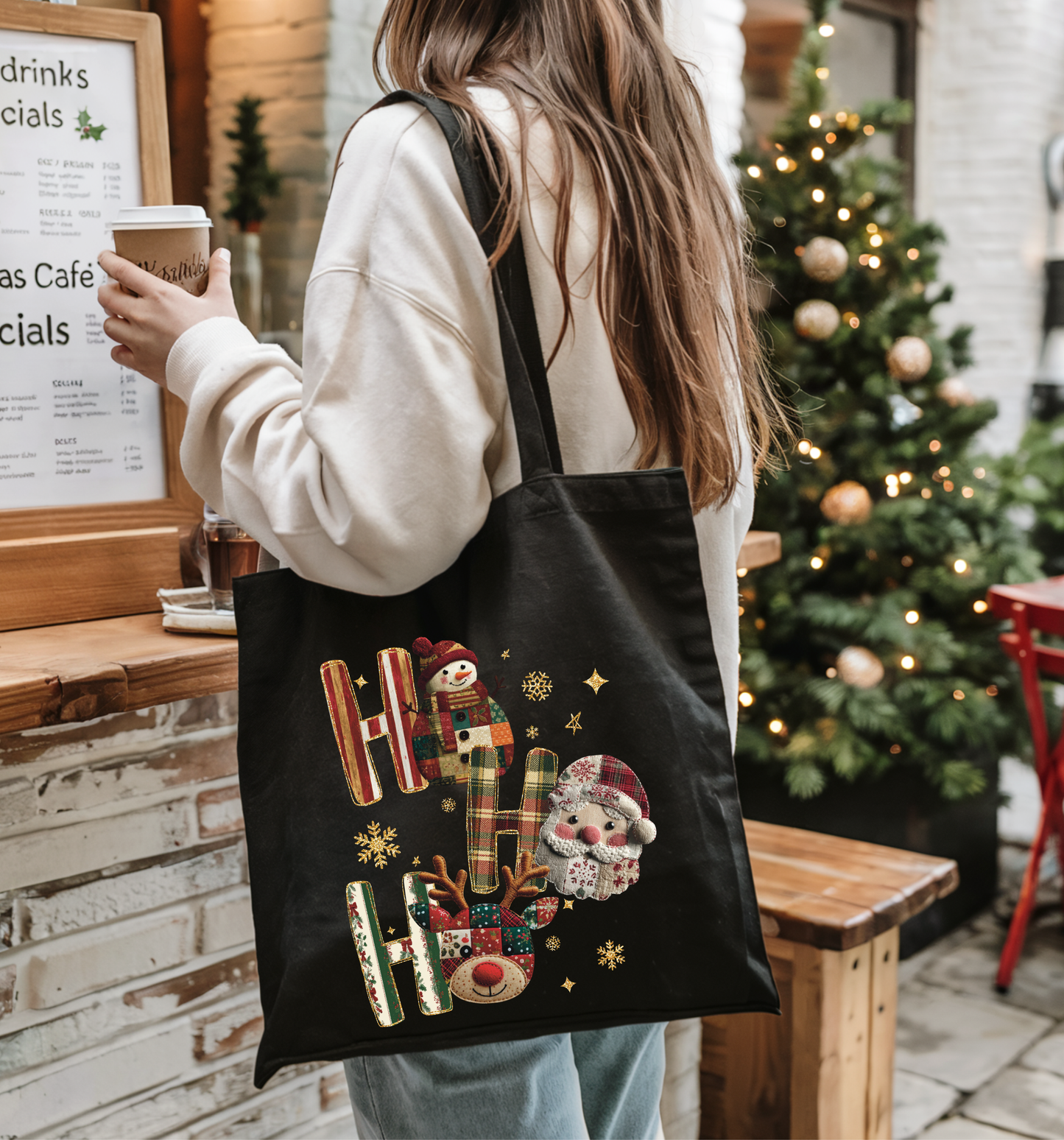 🎅✨ Ho Ho Ho ✨🎅 Tote Bag 100% Organic Cotton