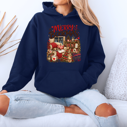 Merry Bookmax & Cosy Chapters 🎄📚  Premium Christmas Hoodie