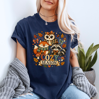 🍂☕ Cozy Season Friends Cotton T-Shirt 🎃✨
