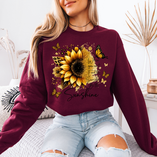 🌻🦋 Sunflower & Butterflies 🦋🌻✨  Organic Cotton Sweatshirt