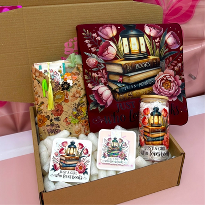 📖🌹 Just a Girl Who Loves Books, Dark Floral Cozy Bundle