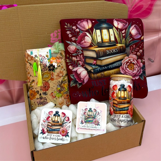 📖🌹 Just a Girl Who Loves Books, Dark Floral Cozy Bundle