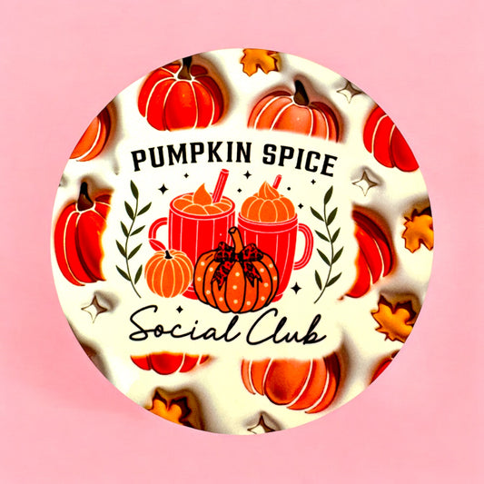 🍁 Cozy Pumpkin Spice Coaster – Social Club Edition 🎃