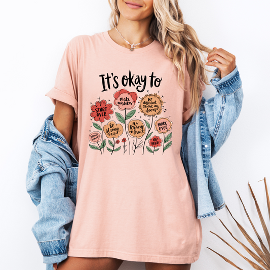 🌷It’s Okay To Bloom Affirmation✨💖
100% Organic Cotton T-Shirt