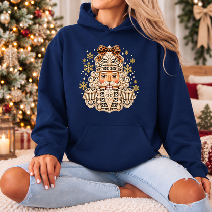 ✨ Golden Bloom Nutcracker❄️ Premium Christmas Hoodie
