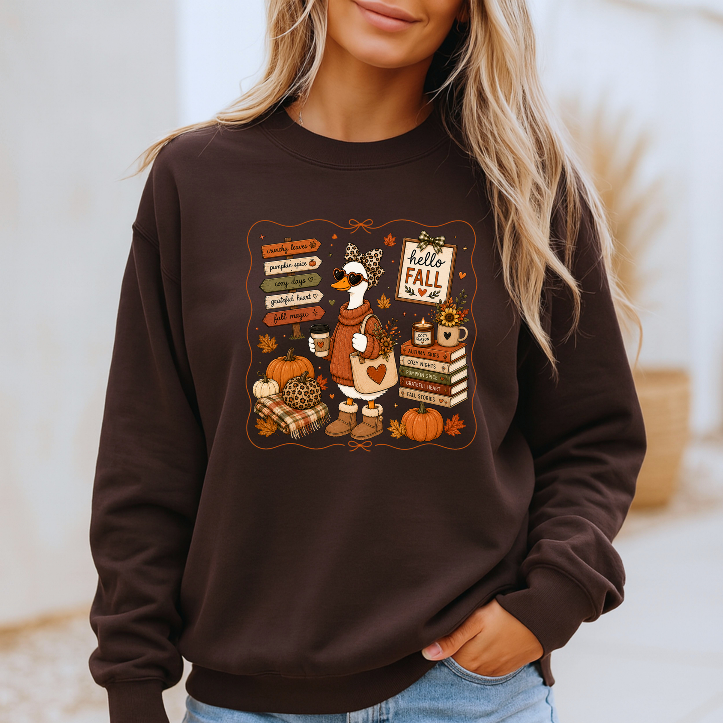 Hello Fall Goose Sweatshirt 🍂🪿
