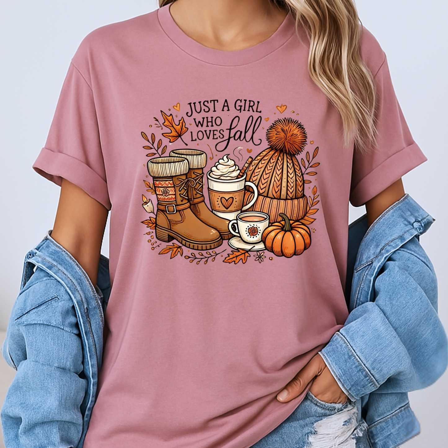 Just a Girl Who Loves Fall - 100% Organic cotton T-shirt