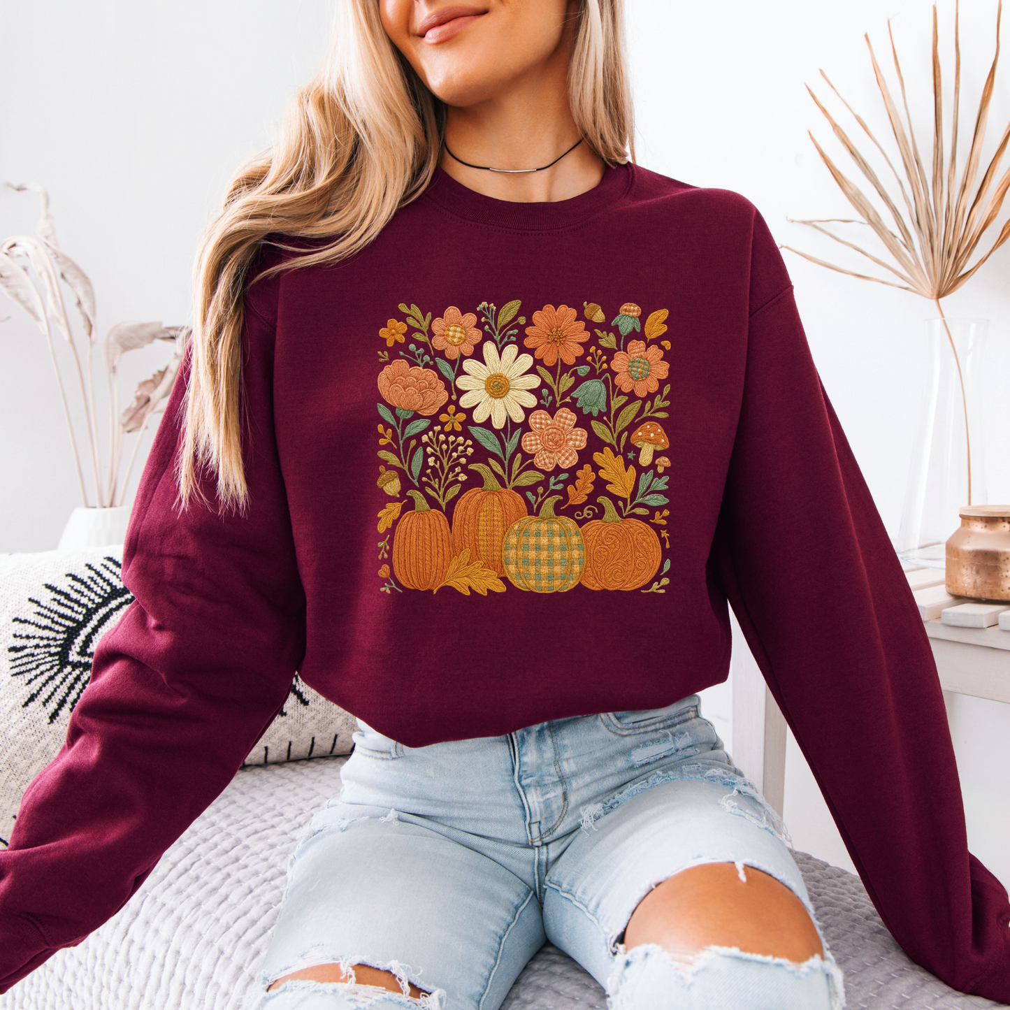 Harvest Stitch Garden Organic Cotton Crewneck Sweatshirt