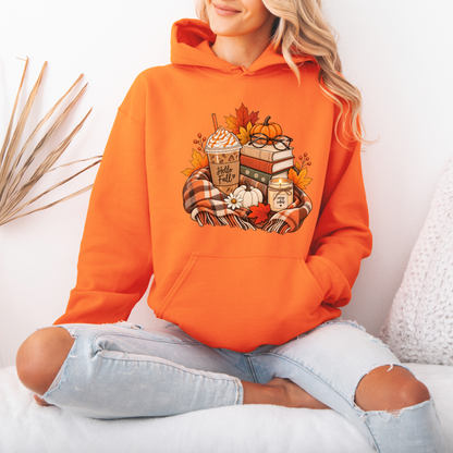 🍂📚 Hello Fall Bookish Premium Hoodie ☕✨