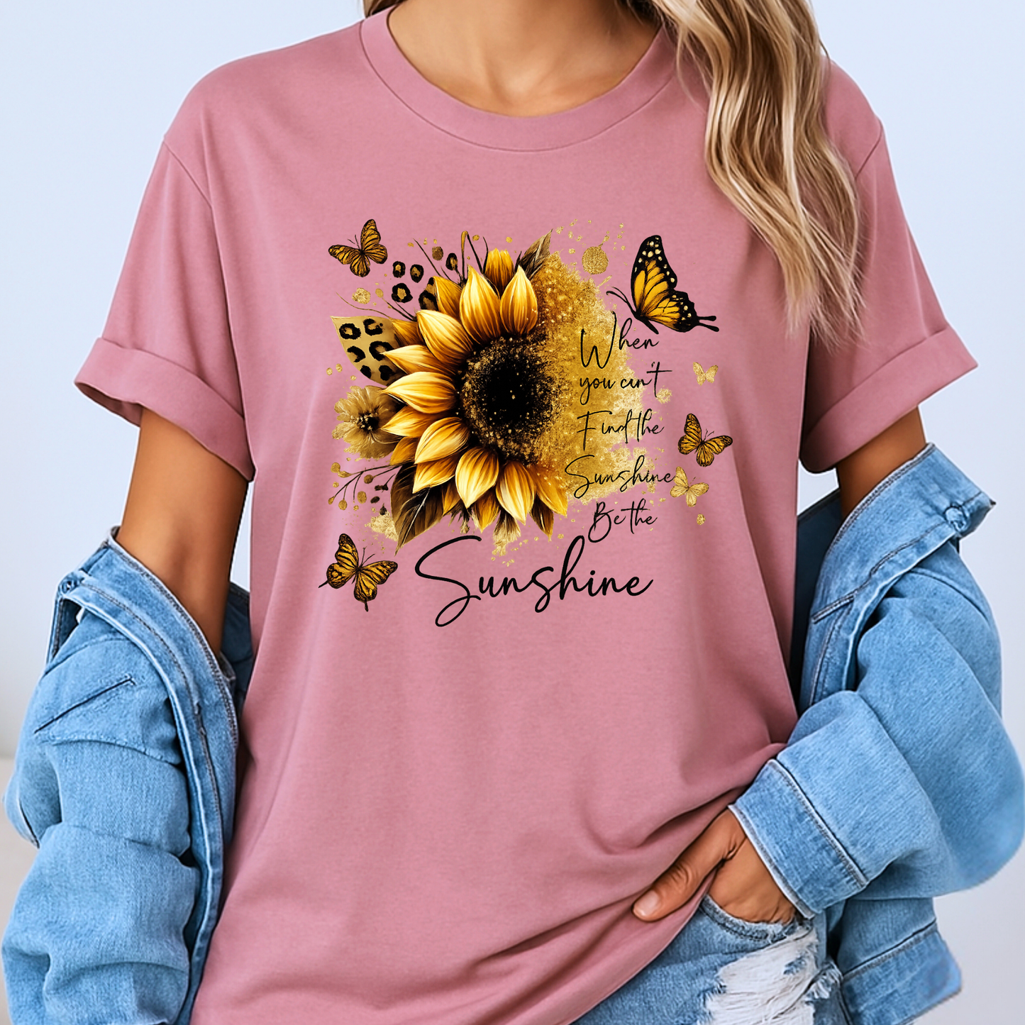 🌻🦋 Sunflower & Butterflies 🦋🌻✨ 100% Organic Cotton T-Shirt