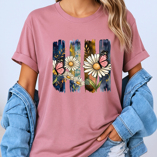Midnight Daisy Butterfly 🌙🦋 t-shirt 100% Organic Cotton