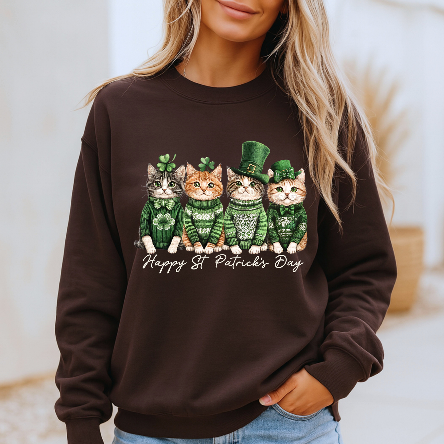 Lucky Cats St. Patrick’s Day Sweatshirt 🍀🐱