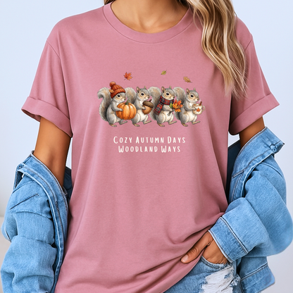 🐿️ Cozy Autumn Days Woodland Ways T-Shirt 🍂🎃