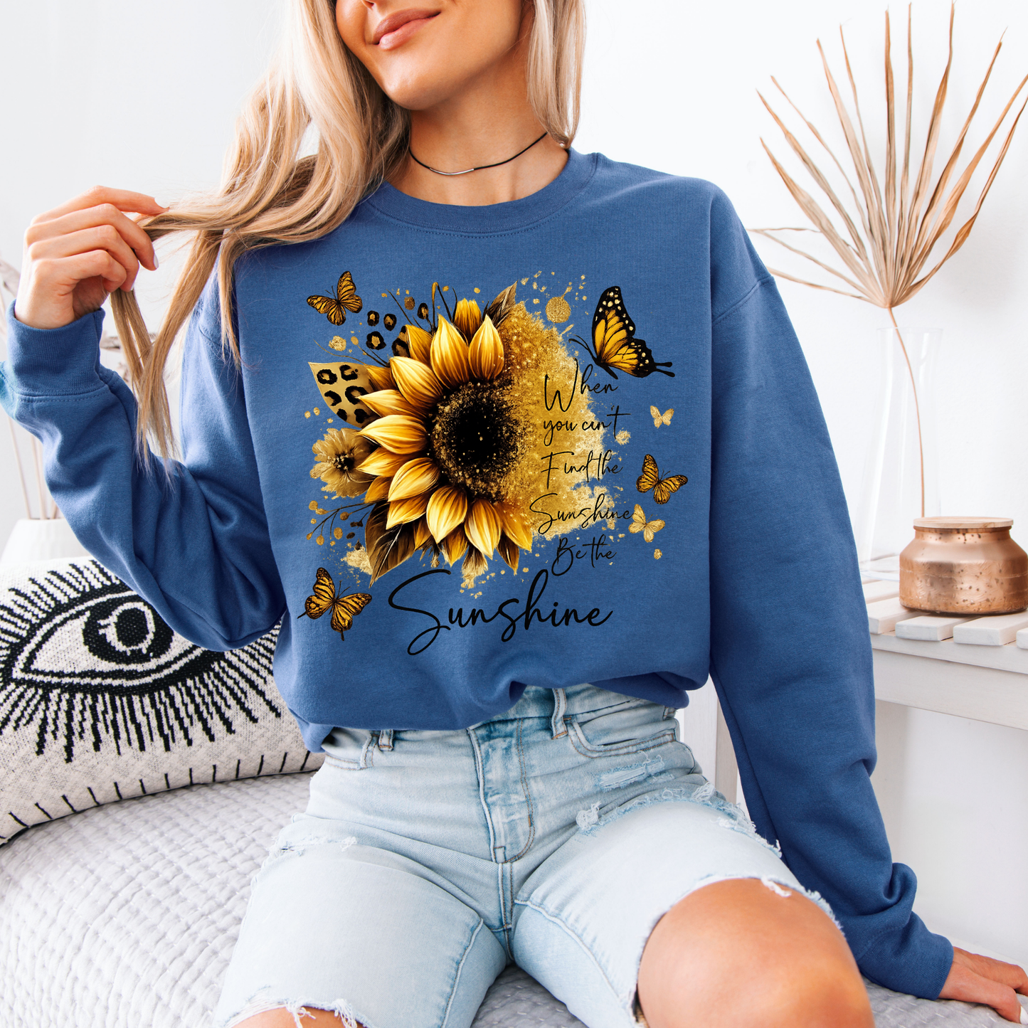 🌻🦋 Sunflower & Butterflies 🦋🌻✨  Organic Cotton Sweatshirt