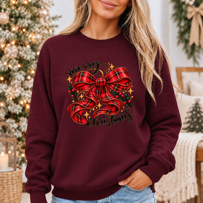 A Tartan Christmas Wish 🎀✨  Cosy Christmas Sweatshirt