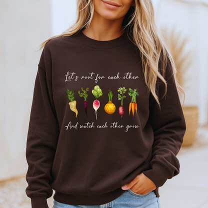 🥕🌿 Let's Root Sweatshirt 🌱💛