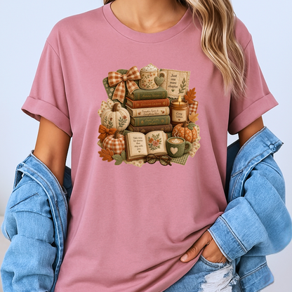 🍂📚 Autumn Stories & Cozy Chapters T-Shirt 🎃☕