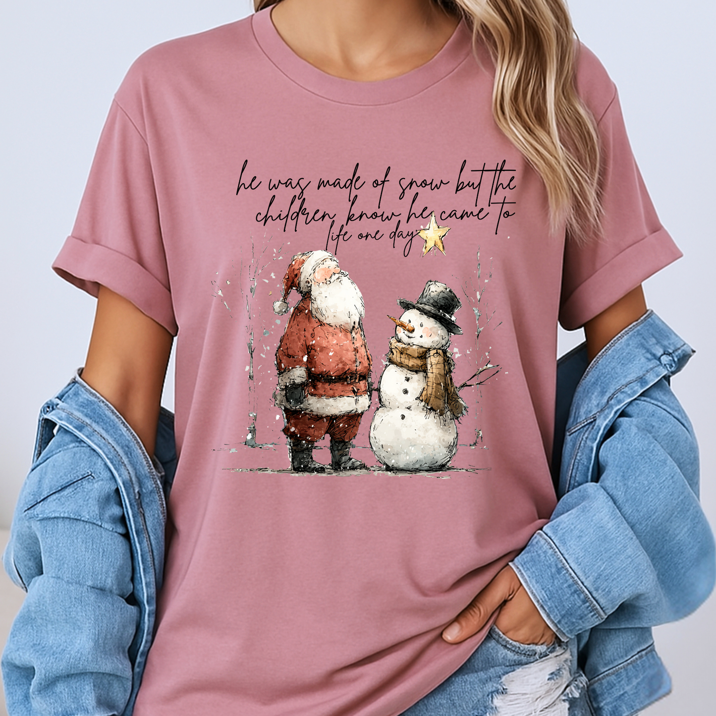 🎅☃️ Santa and Snowman ☃️🎅  100% Organic Cotton T-Shirt