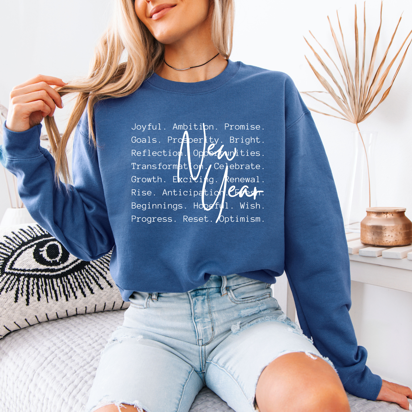 🌸 New Year Affirmations✨ Organic Cotton Sweatshirt