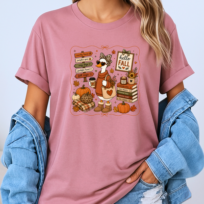Hello Fall Goose T-Shirt 🍂🪿